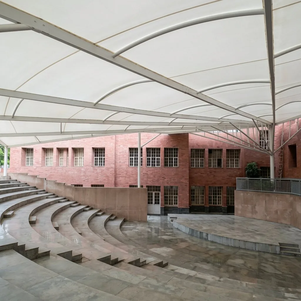 Scottish High International School, Gurugram tensile structure, Ekra Decor &mdash; photograph 4